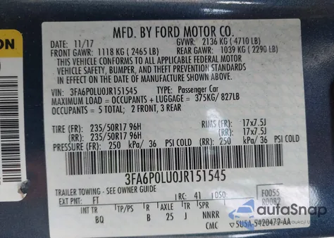 2018 Ford Fusion Hybrid Se from USA, damaged, VIN 3FA6P0LU0JR151545